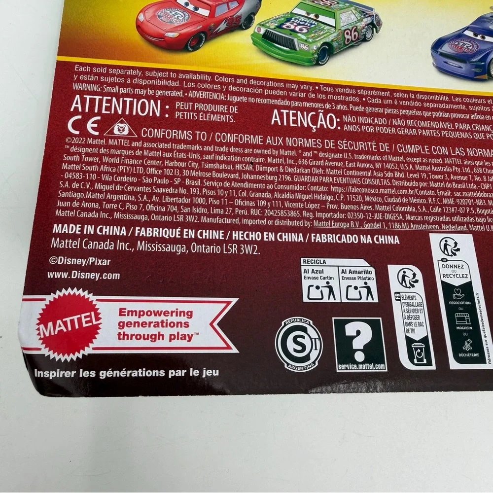Disney Pixar Cars Race & Rescue 2 Pk Lightning McQueen Chick Hicks Die Cast New - Picture 8 of 9